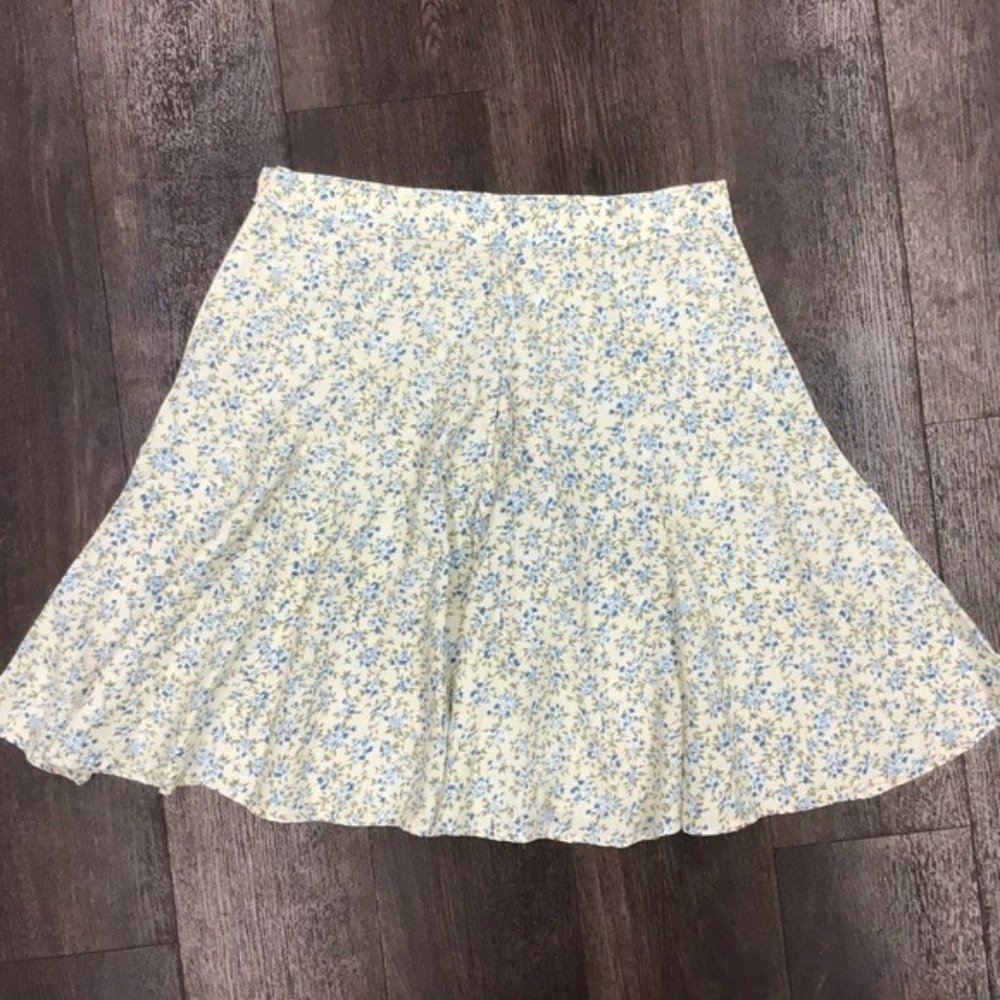 Flower Skirt Jay Jacobs , Size 9 Beige & Blue